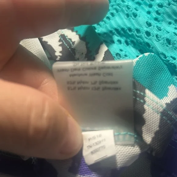 Title Nine Amphib Tunic Swim Coverup Turquoise XS Hood - Picture 7 of 8